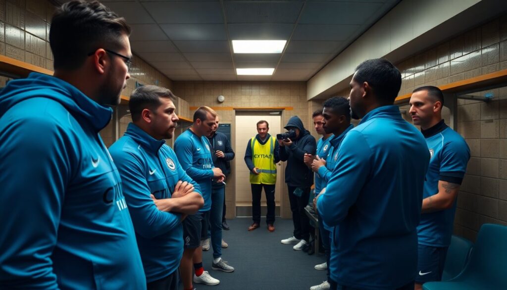 За кулисами матча: один день из жизни команды от утренней тренировки до финального свистка - иллюстрация