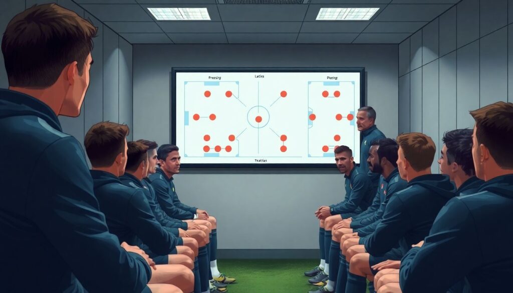 За кулисами матча: один день из жизни команды от утренней тренировки до финального свистка - иллюстрация